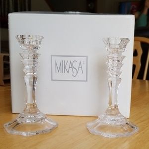 Crystal candle holders
